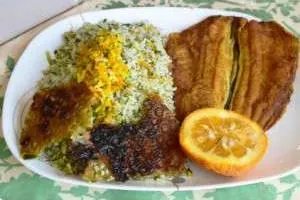 سبزی پلو با ماهی