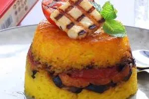 ته چین بادمجان و گوجه