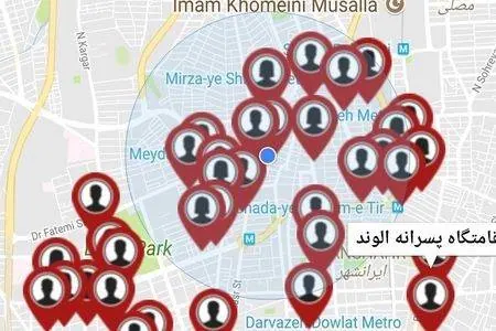 موقعیت مکانی خوابگاه ها