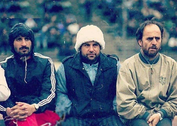 عکس علی پروین در کنار محمود خوردبین و محمد مایلی کهن علی پروین ومحمود خوردبین و محمد مایلی کهن