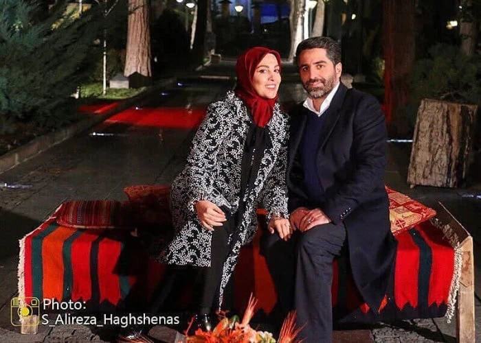 ژیلا صادقی مجری و همسرش