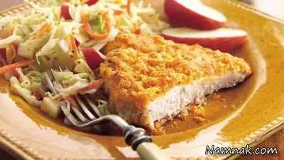 پخت کوکوی مرغ و سیب