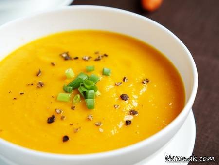 سوپ هویج و تره فرنگی 