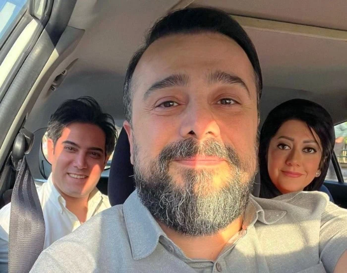 سپند امیرسلیمانی و امیرعلی نبویان و همسرش&nbsp