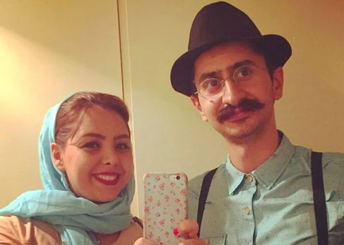 غزل مهدوی و همسرش