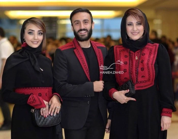 فاطمه گودرزی و پسر و عروسش