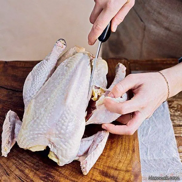 چگونه مرغ را تکه کنیم