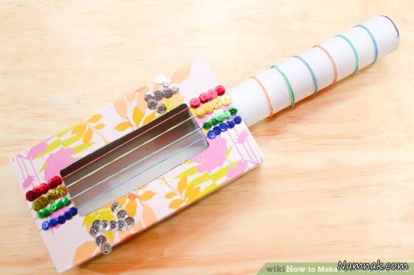 آموزش ساخت گیتار از جعبه دستمال کاغذی+تصاویر جعبه دستمال کاغذی