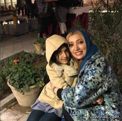 نگار عابدی و دخترش