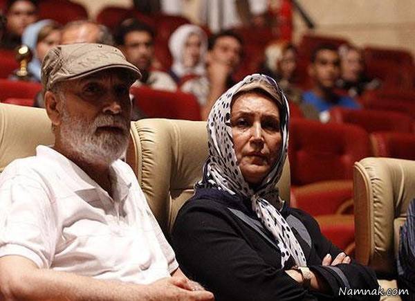 محمود پاک نیت در کنار همسرش