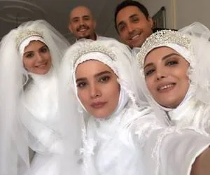 بازیگران با لباس عروس