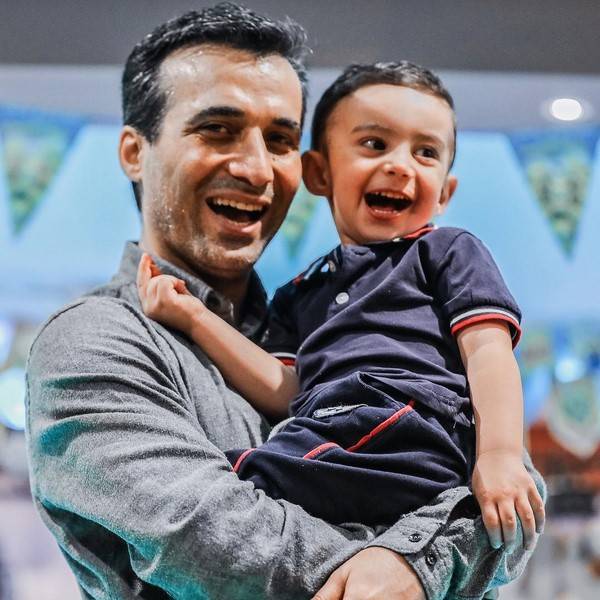 همسر ماه چهره خلیلی و پسرش