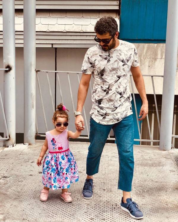 مجتبی پیرزاده و دخترش