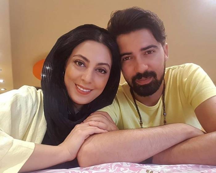 نیلوفر شهیدی و همسرش