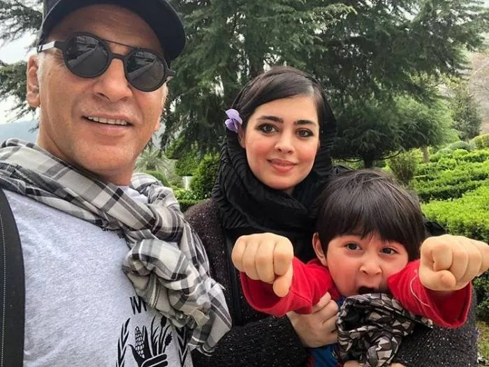 حمیدرضا آذرنگ و همسرش