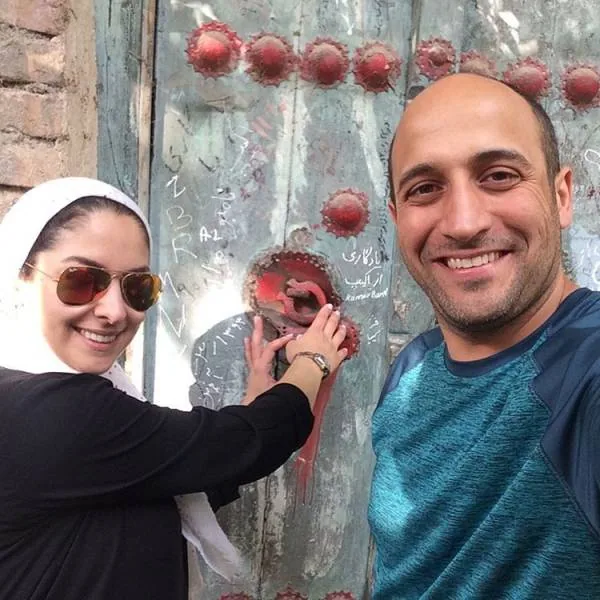 علی سرابی و همسرش