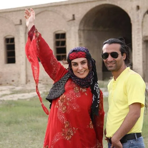 ماه چهره خلیلی و همسرش