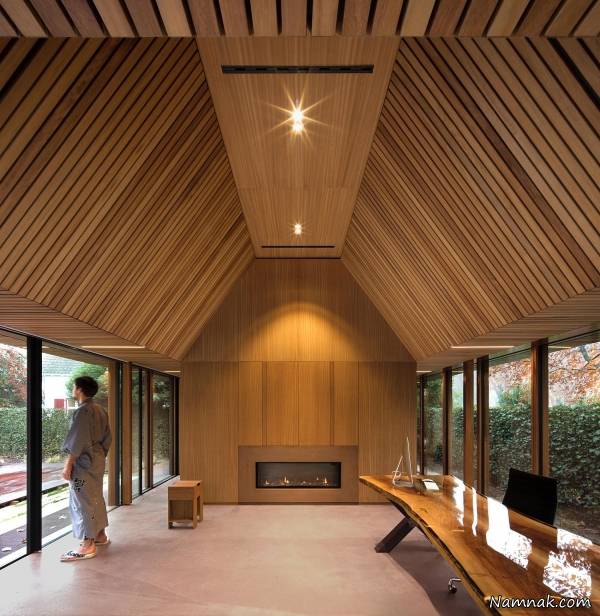 سقف و دیوارهای چوبی 