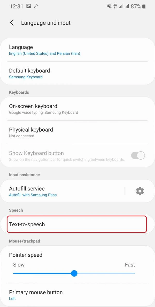 Text to speech