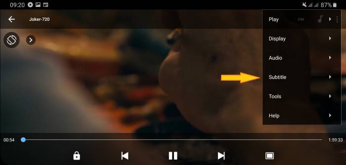 اضافه کردن زیرنویس در mx player زیرنویس mx player