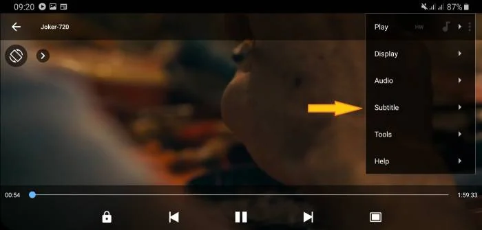 زیرنویس mx player