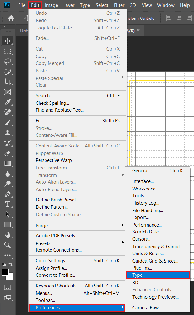 مشکل تایپ فارسی در فتوشاپ