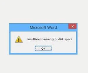 insufficient memory