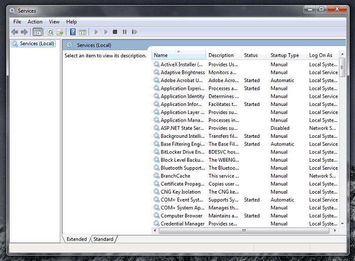 سرویس های ویندوز