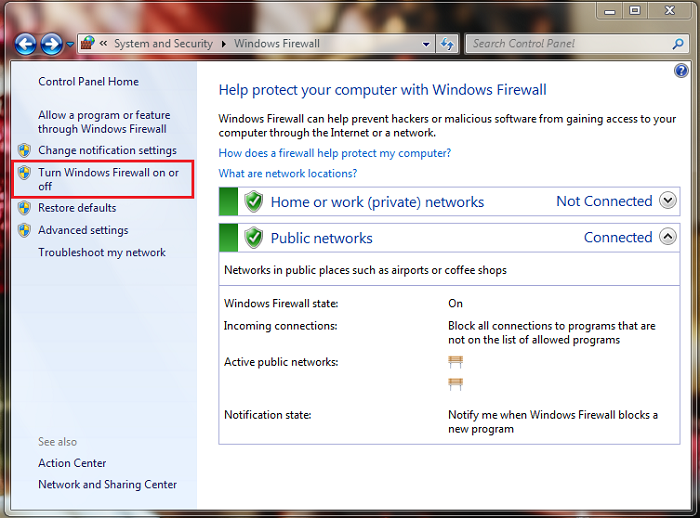 فایروال در ویندوز 7
