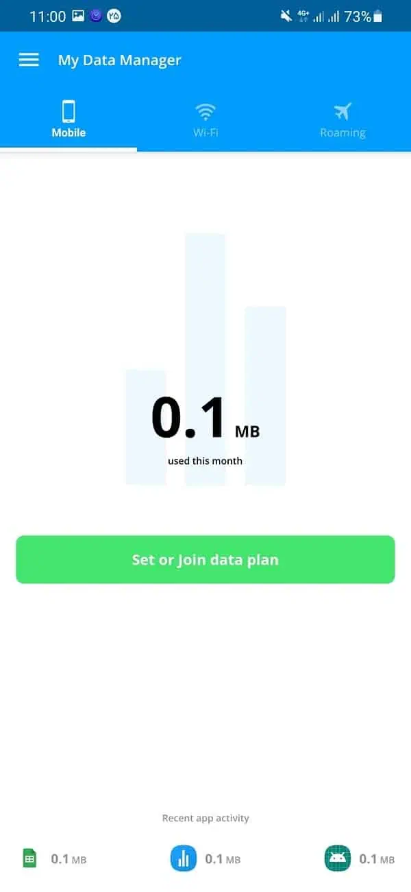 برنامه مصرف اینترنت
