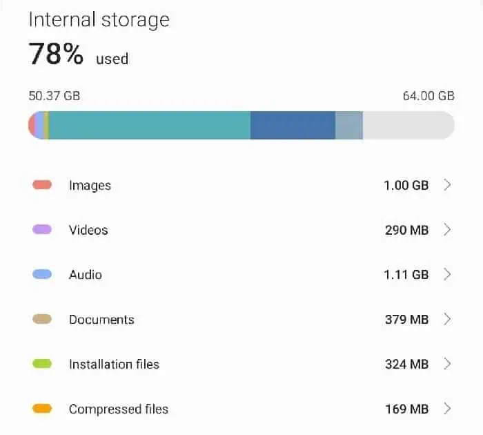 حافظه داخلی گوشی