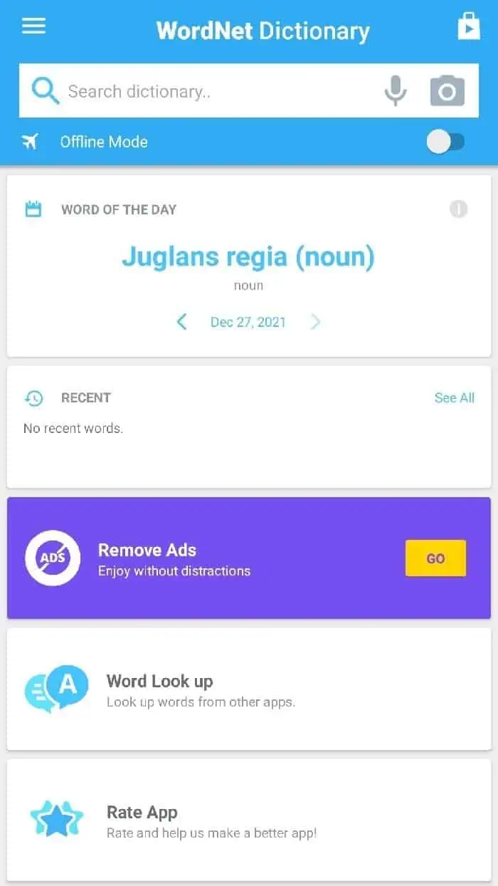 دیکشنری اندروید
