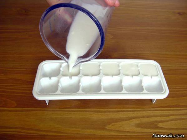 یخ شیر برای پوست