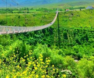 معرفی کامل پل معلق مشگین شهر جاذبه گردشگری اردبیل
