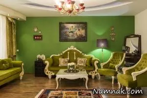 دکوراسیون سبز و طلایی