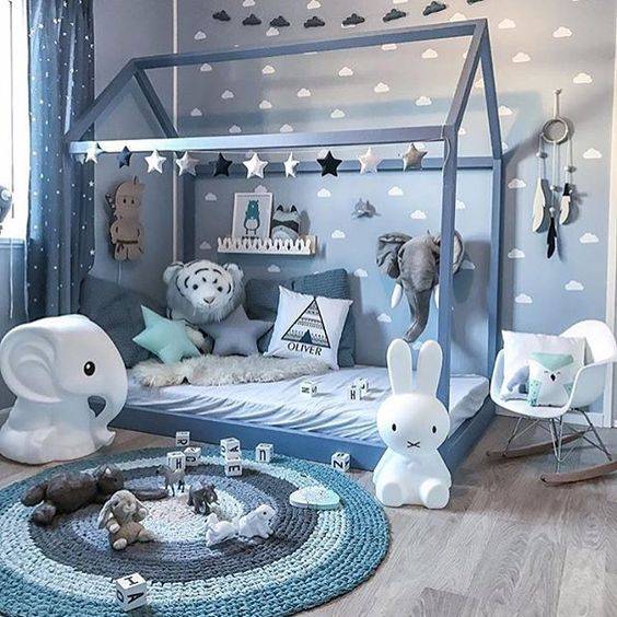 رنگ آبی اتاق نوزاد