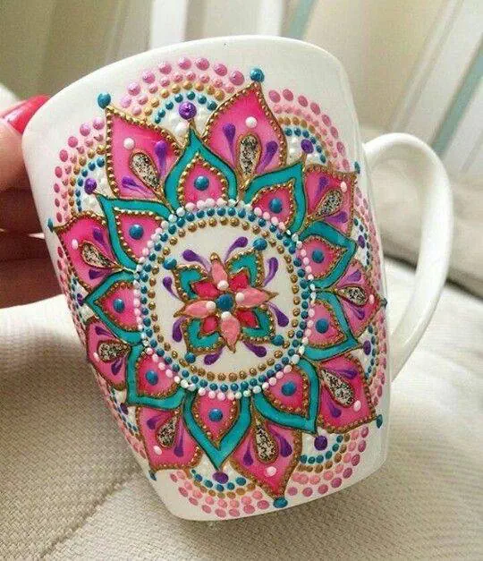 نقاشی روی لیوان