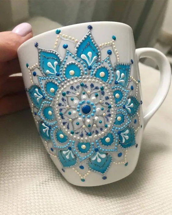 طرح نقاشی روی لیوان
