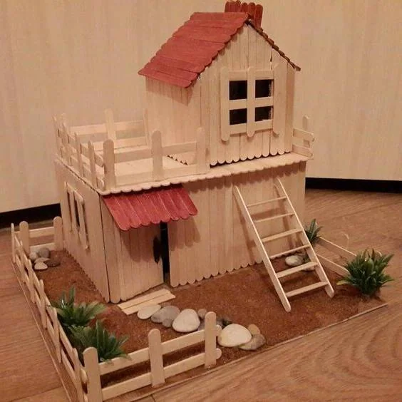 خانه با چوب بستنی