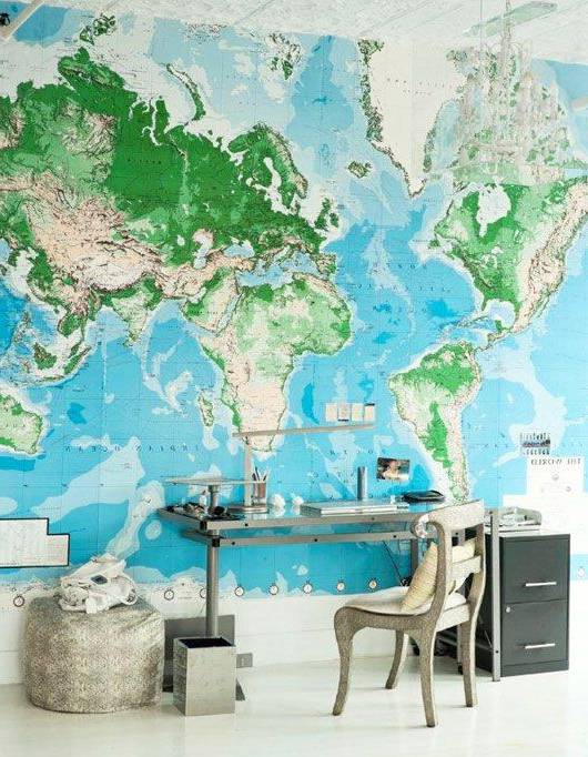 کاغذ دیواری نقشه جهان