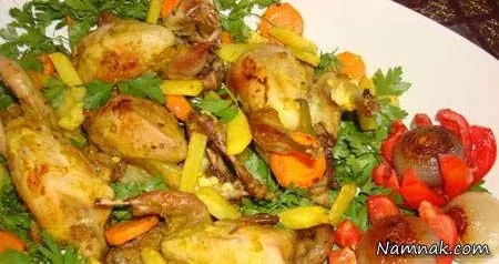 تهیه خوراک بلدرچین در فر