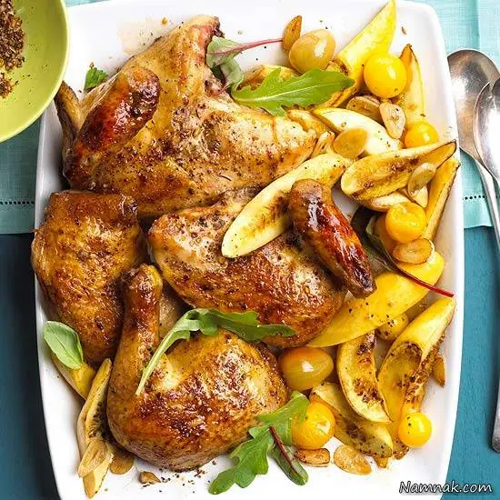 مرغ با کدو