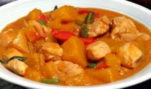 مرغ با کدو
