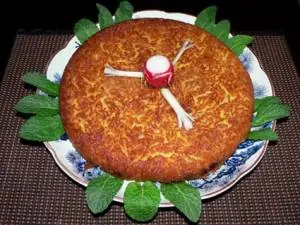 ته چین گوجه و بادمجان