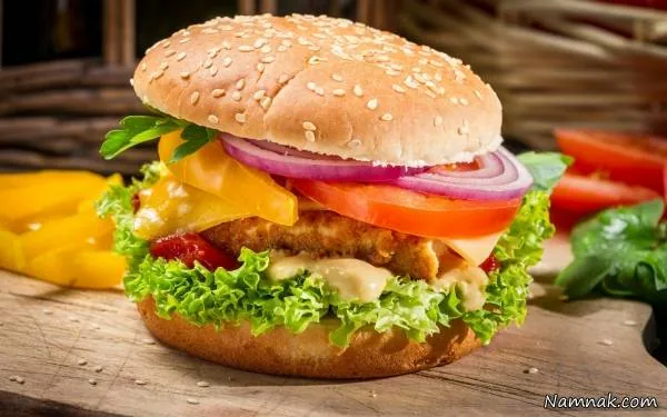 طرز تهیه برگر مرغ