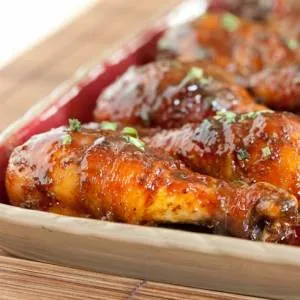 خوراک مرغ عسلی با خردل