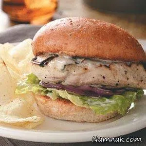 برگر سینه مرغ