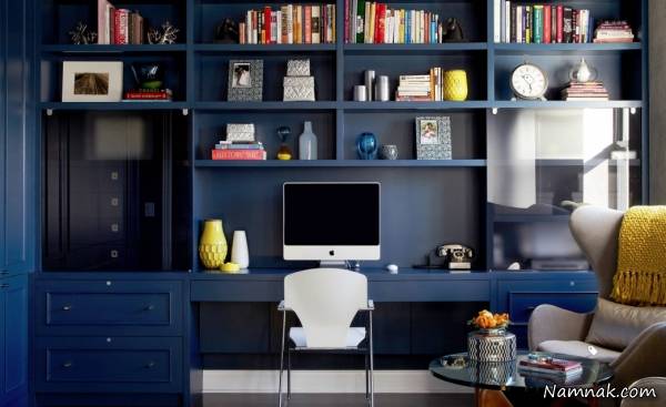  طراحی اتاق و میز کار با رنگ مورد علاقه