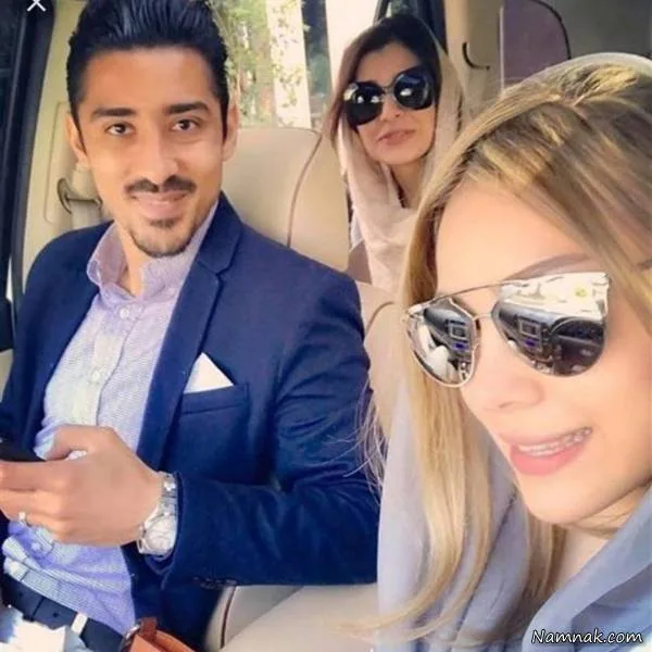رضا قوچان نژاد و همسرش و ساره بیات