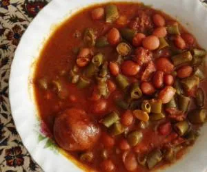 خورش لوبیا سبز با گوشت